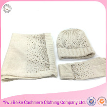 Atacado estilo popular lã material senhora inverno tecido de malha chapéu feito para meninas